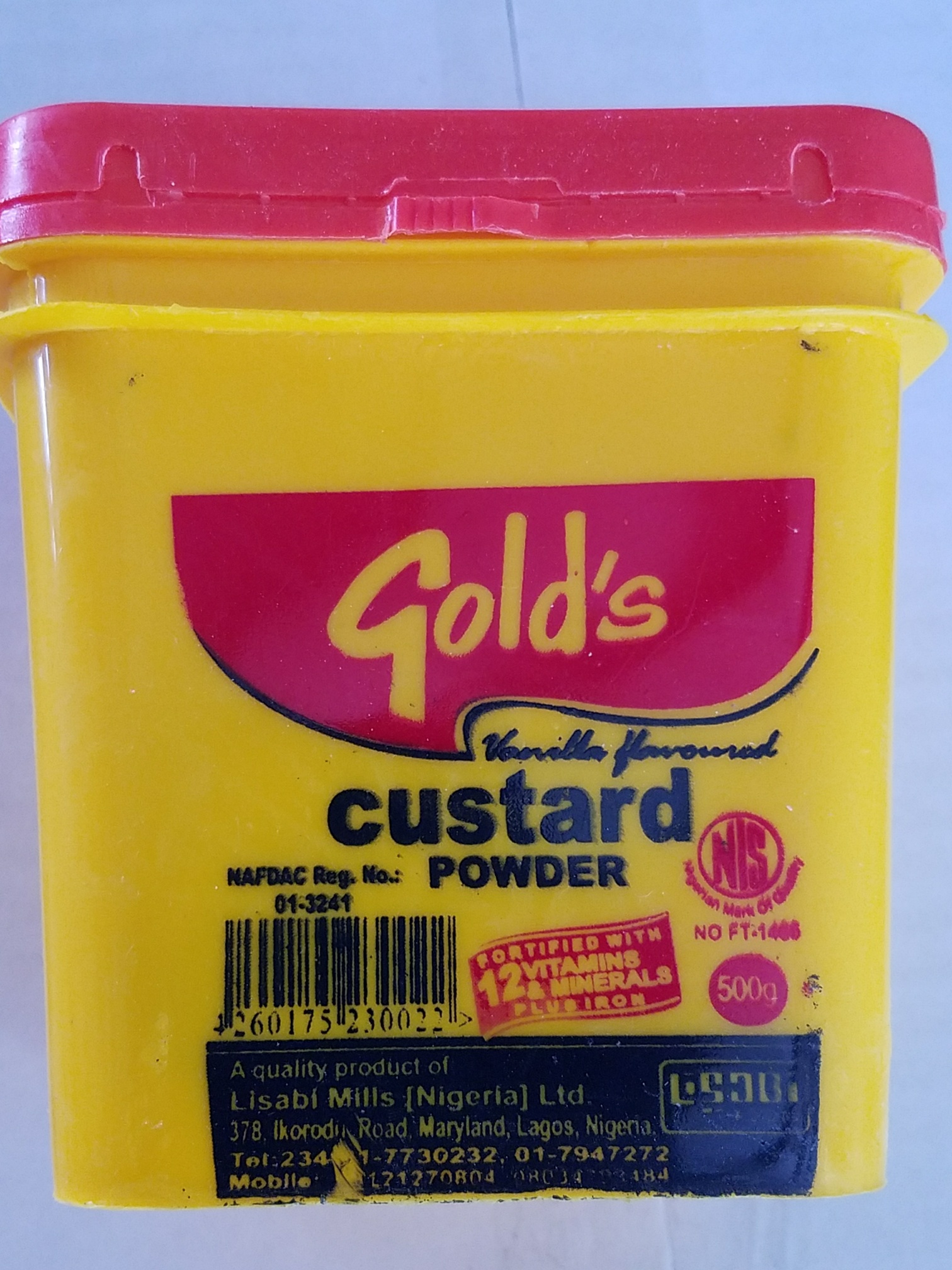 Gold Custard Powder 500g Case