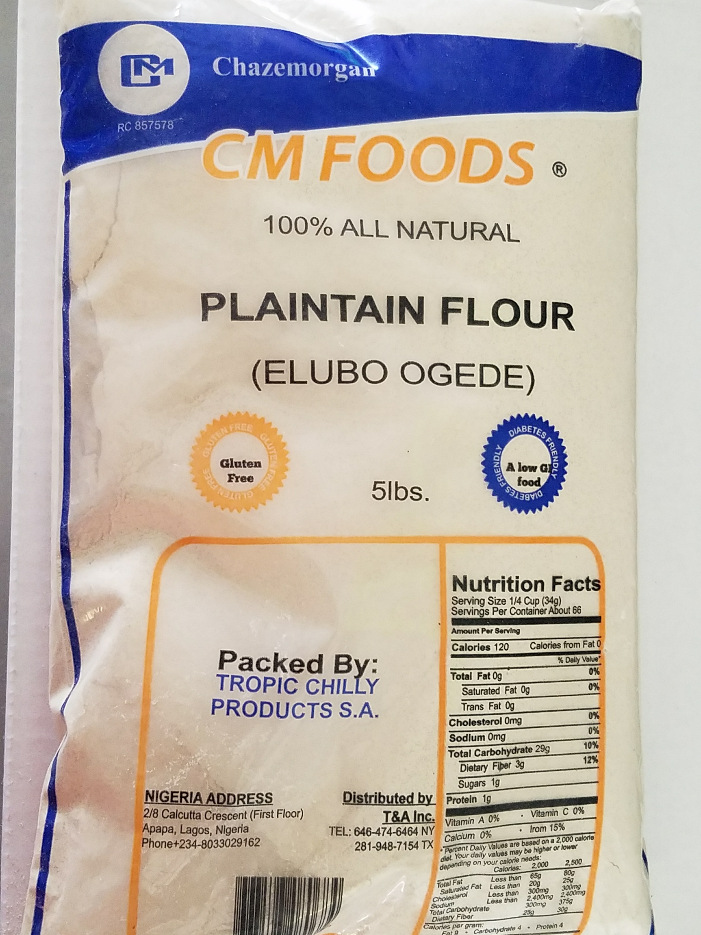 Plantain Flour 5lbs